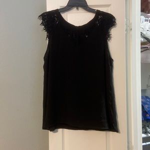 Black lace flowy lace blouse